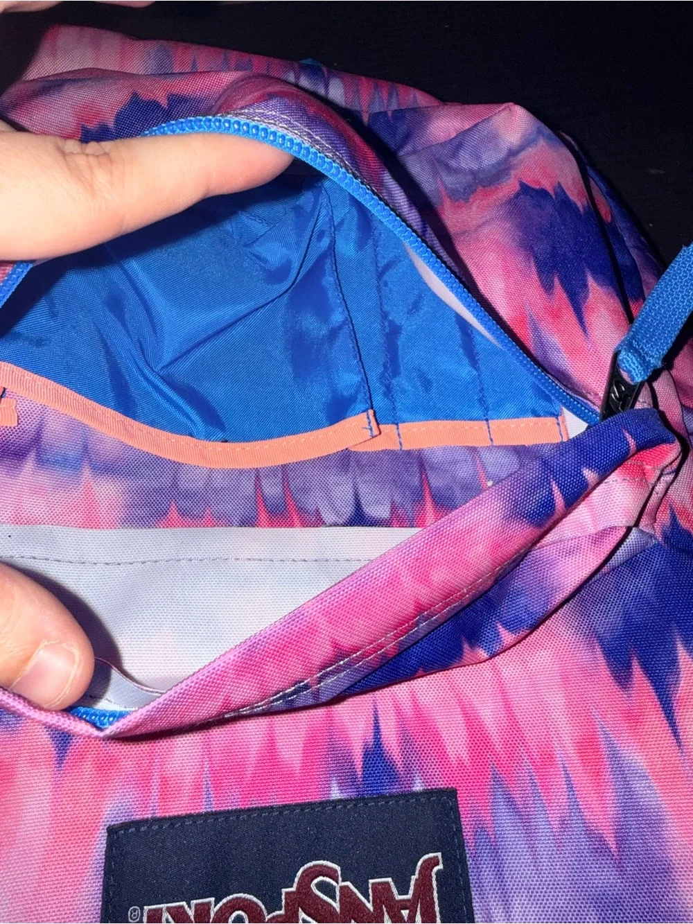 JanSport SuperBreak Backpack -Neon Smoke tie-dye